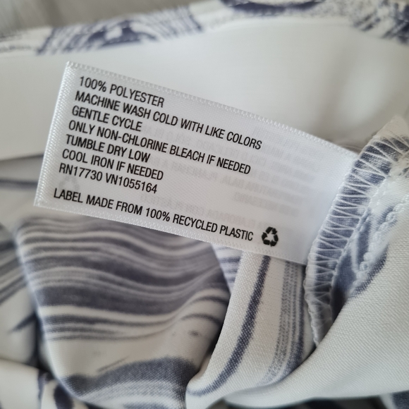 A NEW DAY | SKIRT RUCHED SATIN MIDI SLIT WHITE/GRAY SIZE SMALL - Picture 10 of 10